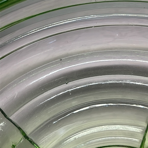 EAPG Footed Bowl Sierra “Swirl” Anchor Hocking, 1930, Green Depression Glass - Picture 11 of 12
